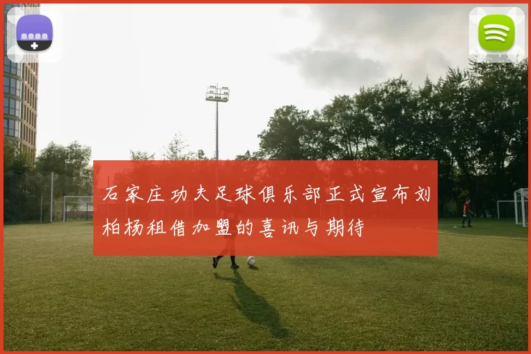 石家庄功夫足球俱乐部正式宣布刘柏杨租借加盟的喜讯与期待